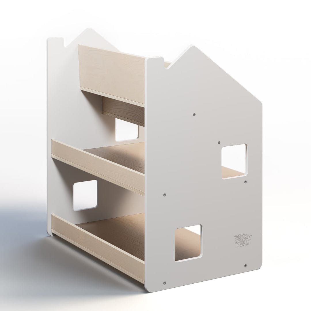 Smyles Étagère + Bibliothèque Montessori 2 en 1 Blanche