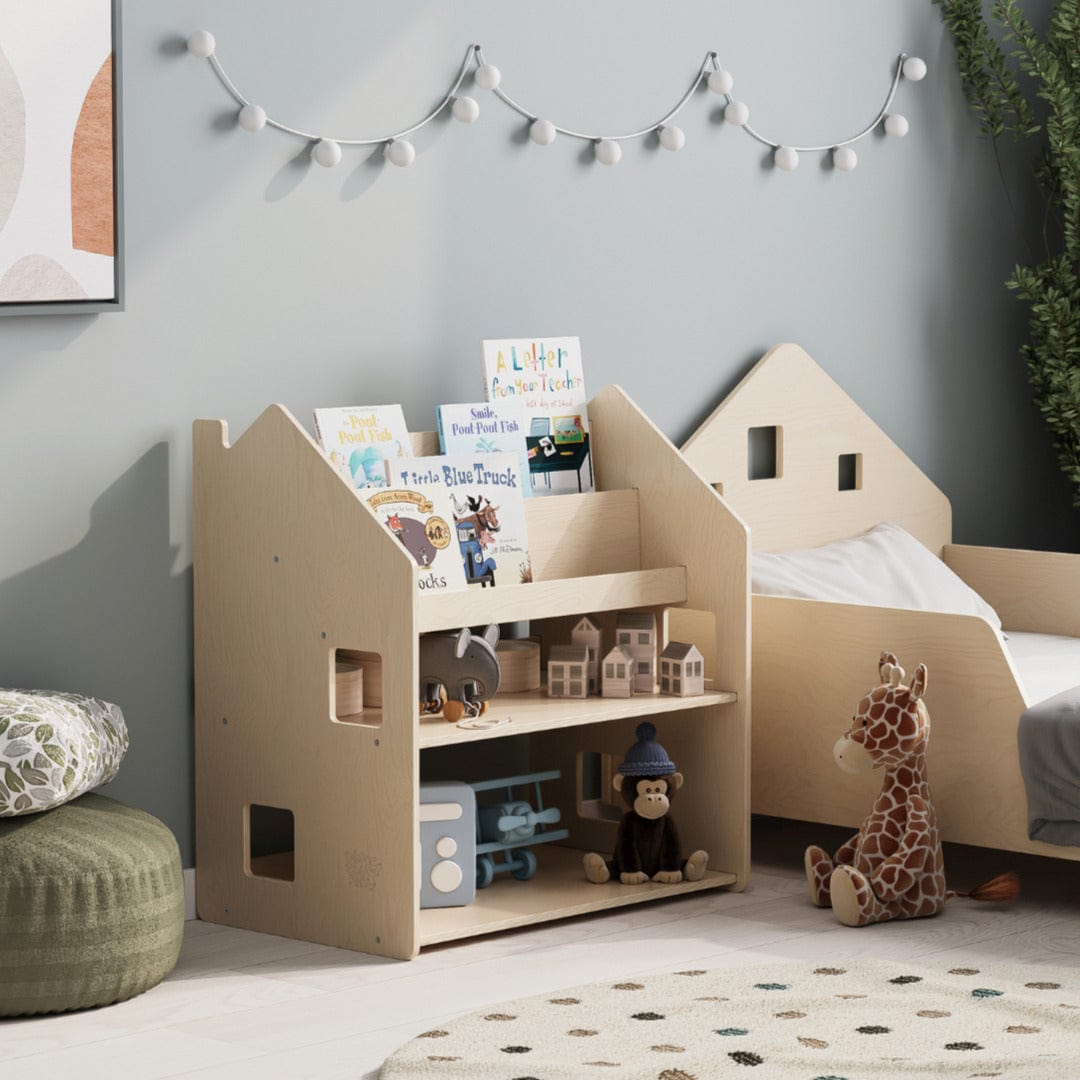 Smyles Étagère + Bibliothèque Montessori 2 en 1 Bois