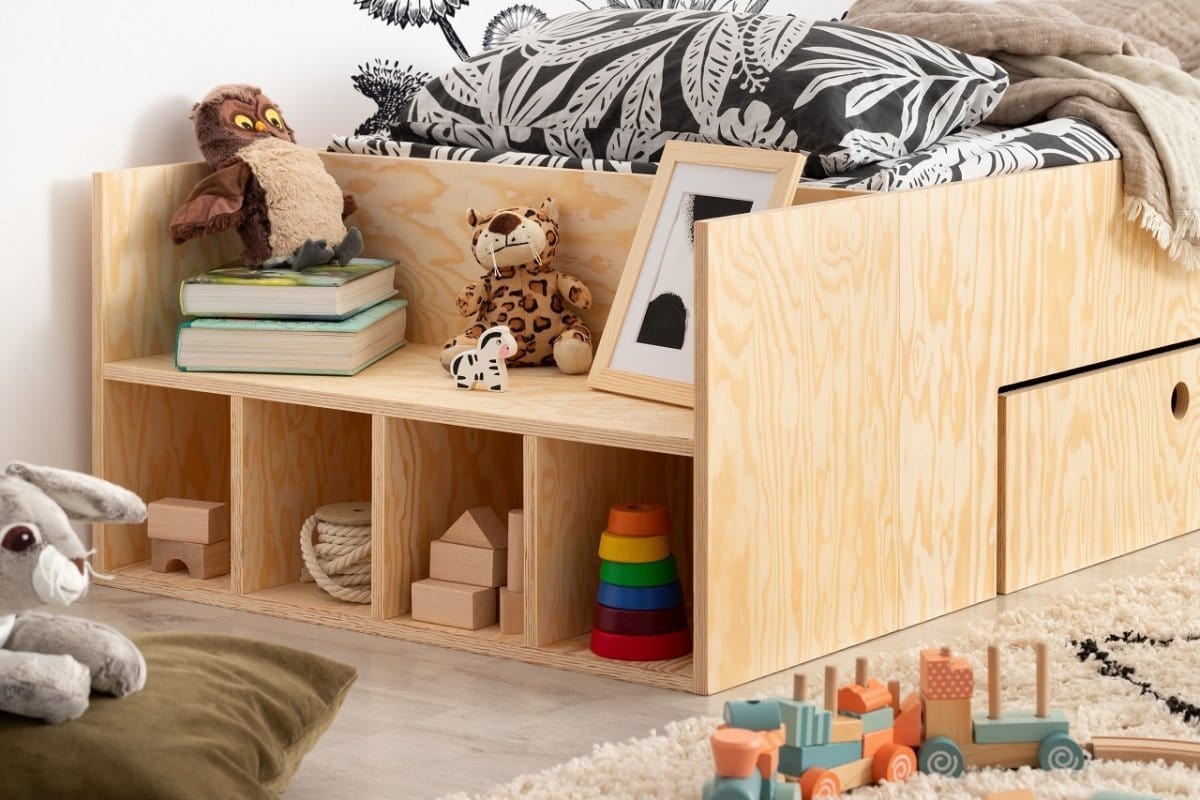 ADEKO Lit Montessori au sol avec rangement MLC