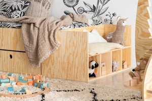 ADEKO Lit Montessori au sol avec rangement MLC