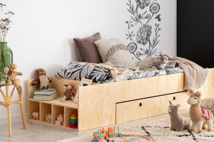 ADEKO Lit Montessori au sol avec rangement MLC