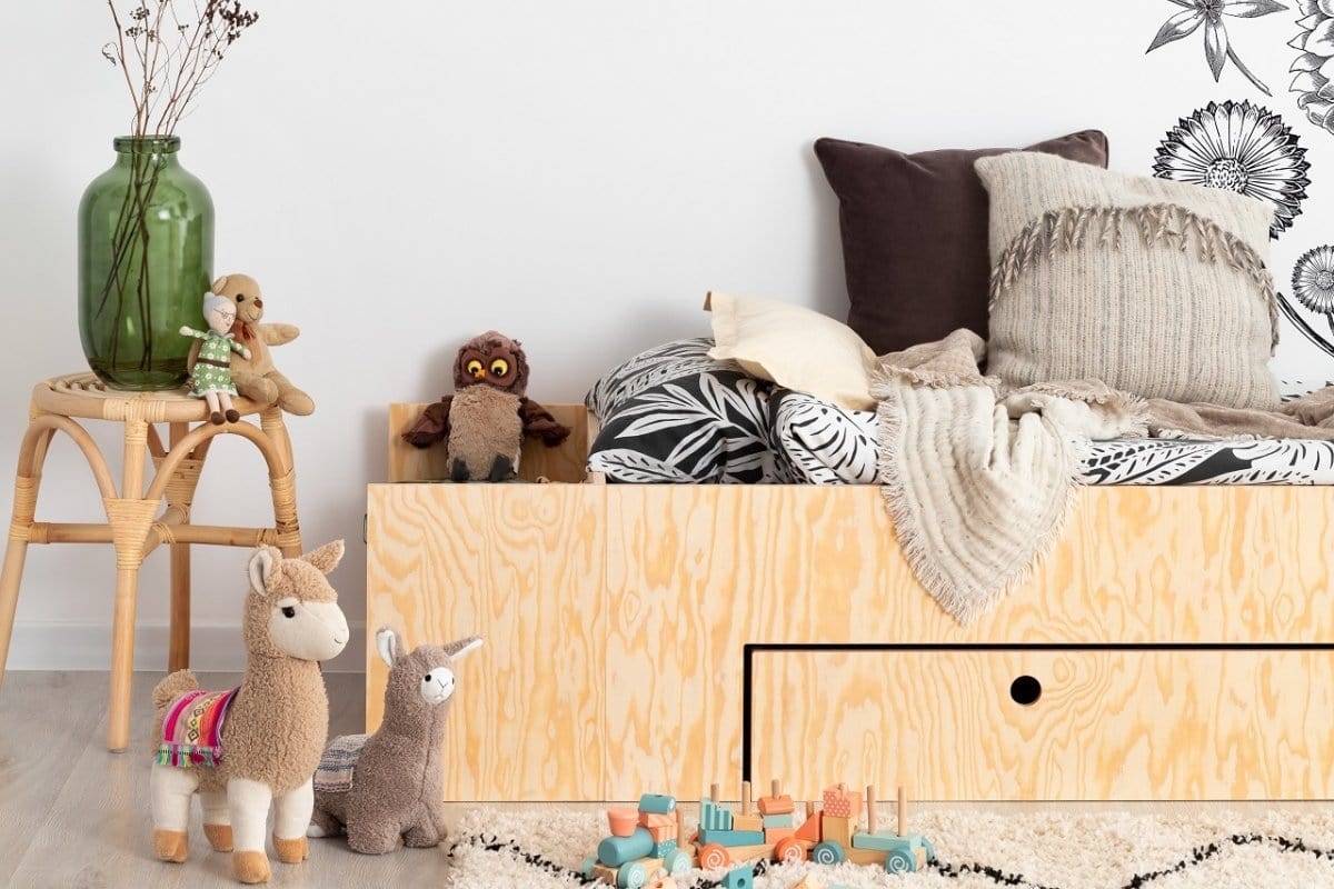 ADEKO Lit Montessori au sol avec rangement MLC