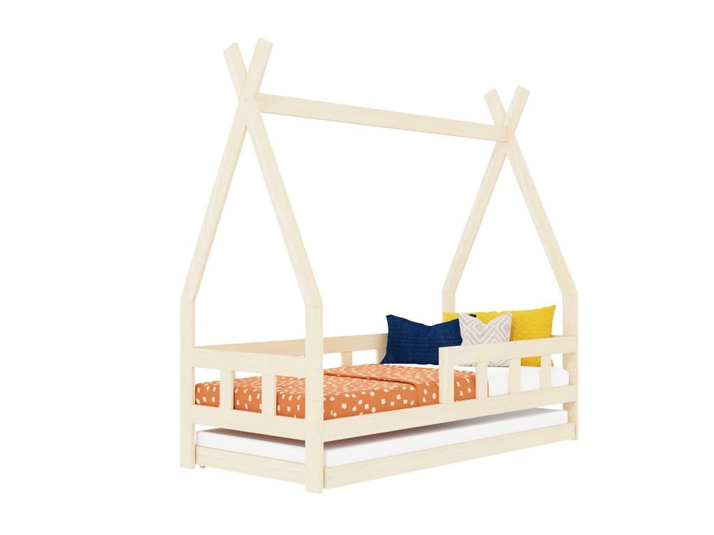 BENLEMI Lit Montessori FENCE en bois avec 2 Barrière