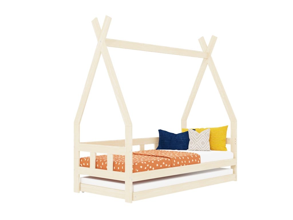 BENLEMI Lit Montessori FENCE en bois avec Barrière