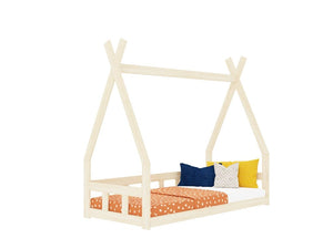 BENLEMI Lit Montessori FENCE en forme de tipi avec Barrière