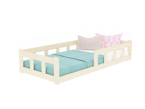 BENLEMI Lit Montessori individuel FENCE avec 2 Barrière