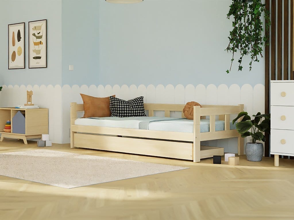 BENLEMI Lit Montessori individuel FENCE en bois c