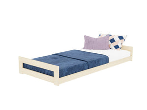 BENLEMI Lit Montessori individuel SIMPLY en bois avec 2 tête de lit