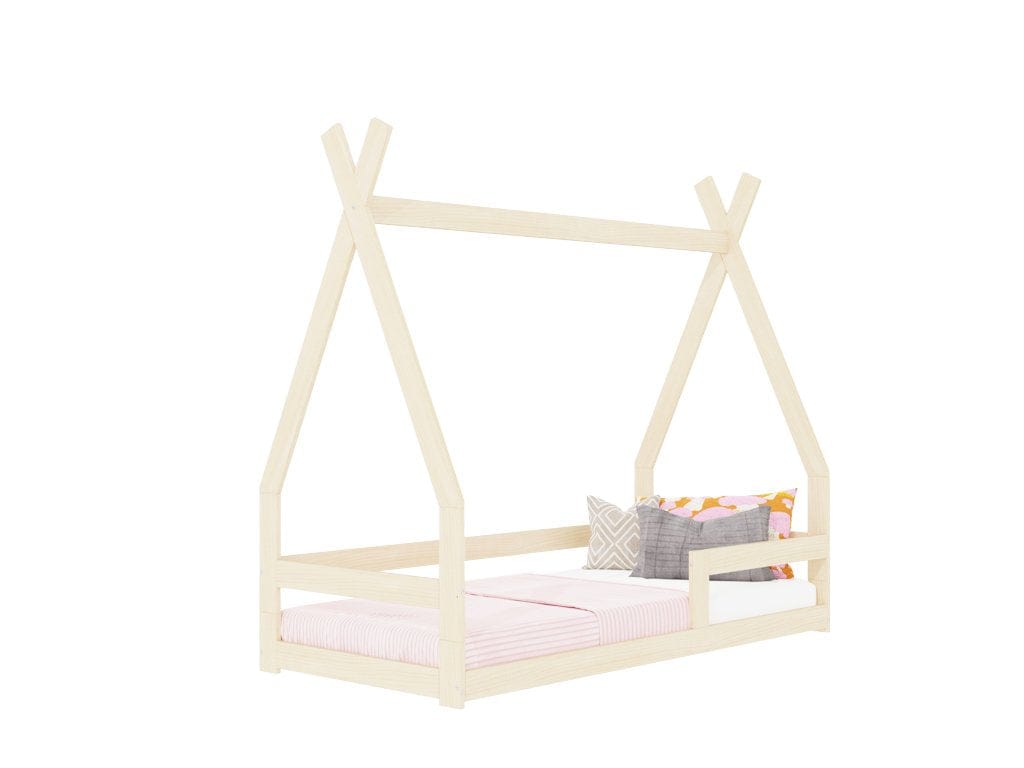 BENLEMI Lit Montessori SAFE en forme de tipi avec 2 barrières