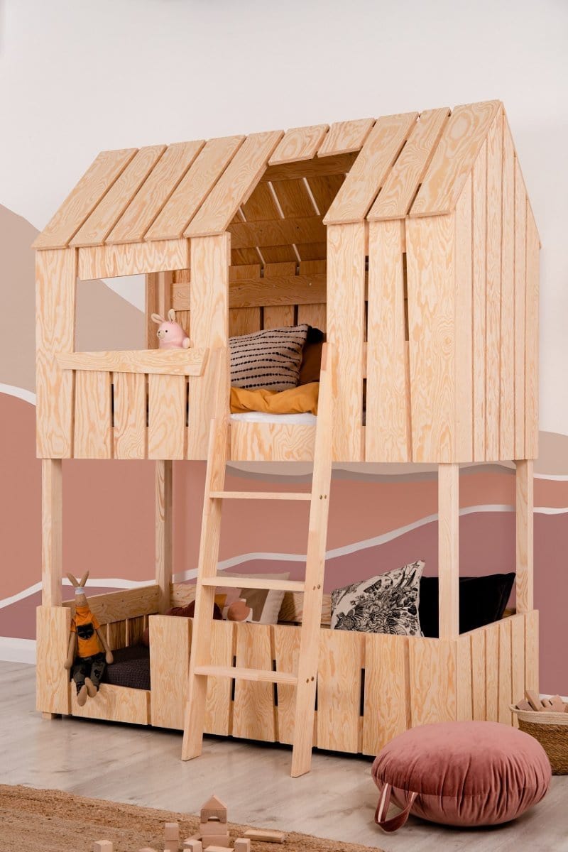 ADEKO Lit Montessori Superposé Cabane PAT