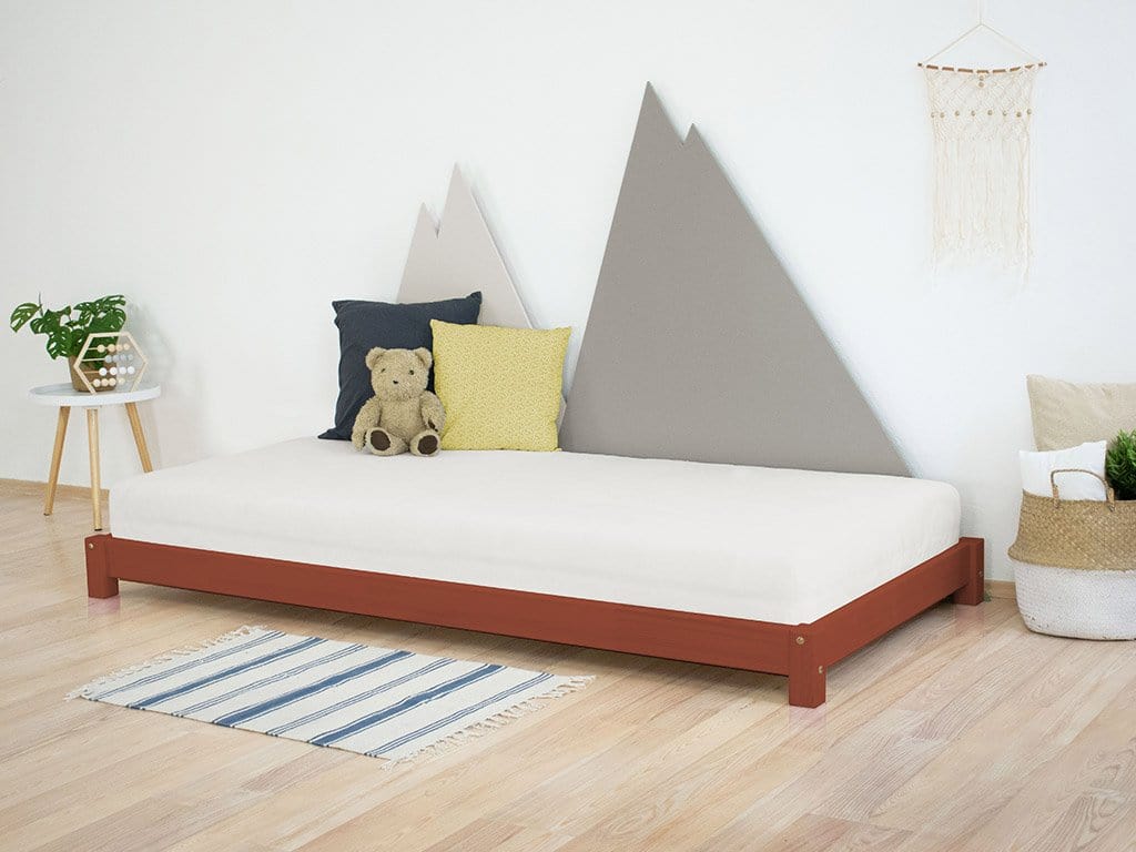 BENLEMI 80 * 160 cm / Rouge Lit Montessori TEENY