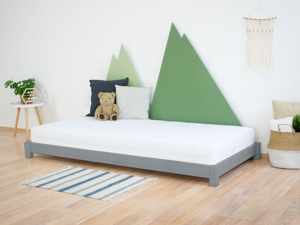 BENLEMI 80 * 160 cm / Taupe Lit Montessori TEENY