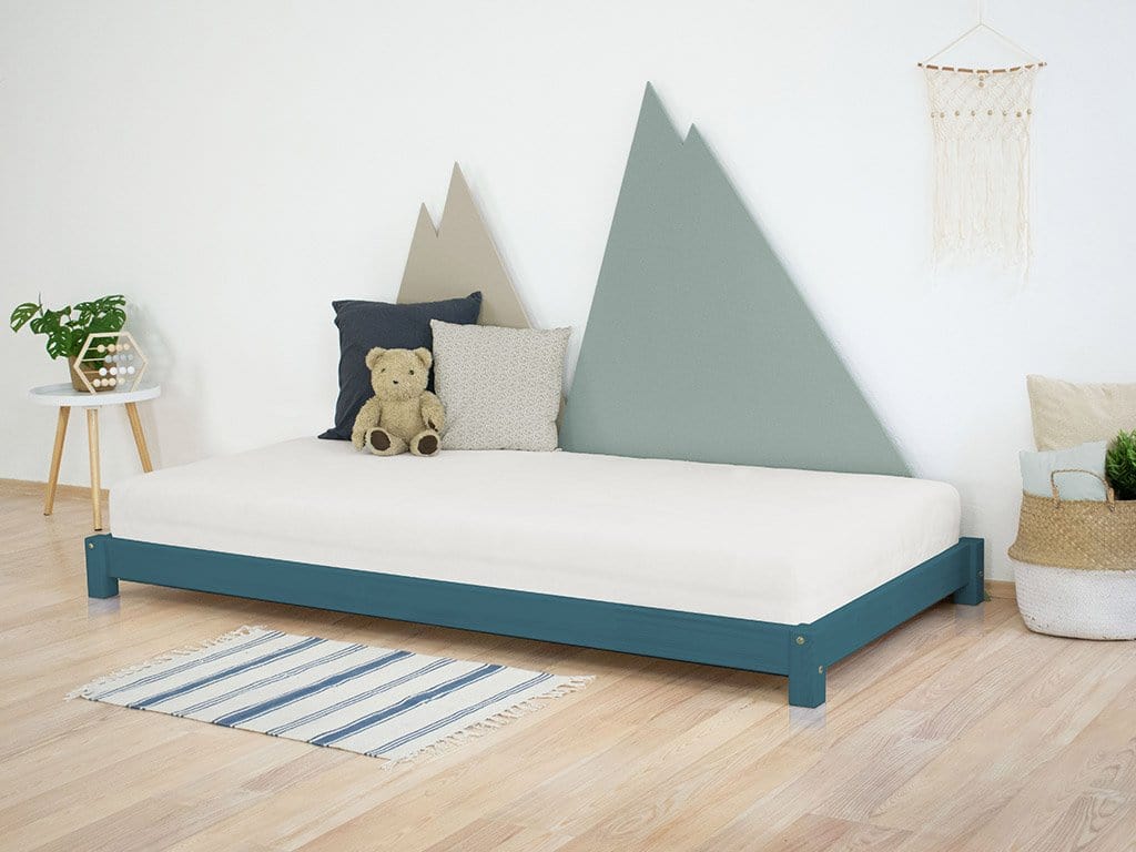 BENLEMI 80 * 160 cm / Vert Pétrol Lit Montessori TEENY