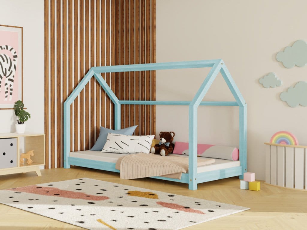 BENLEMI 70 * 160 cm / Bleu Ciel Lit Montessori TERY