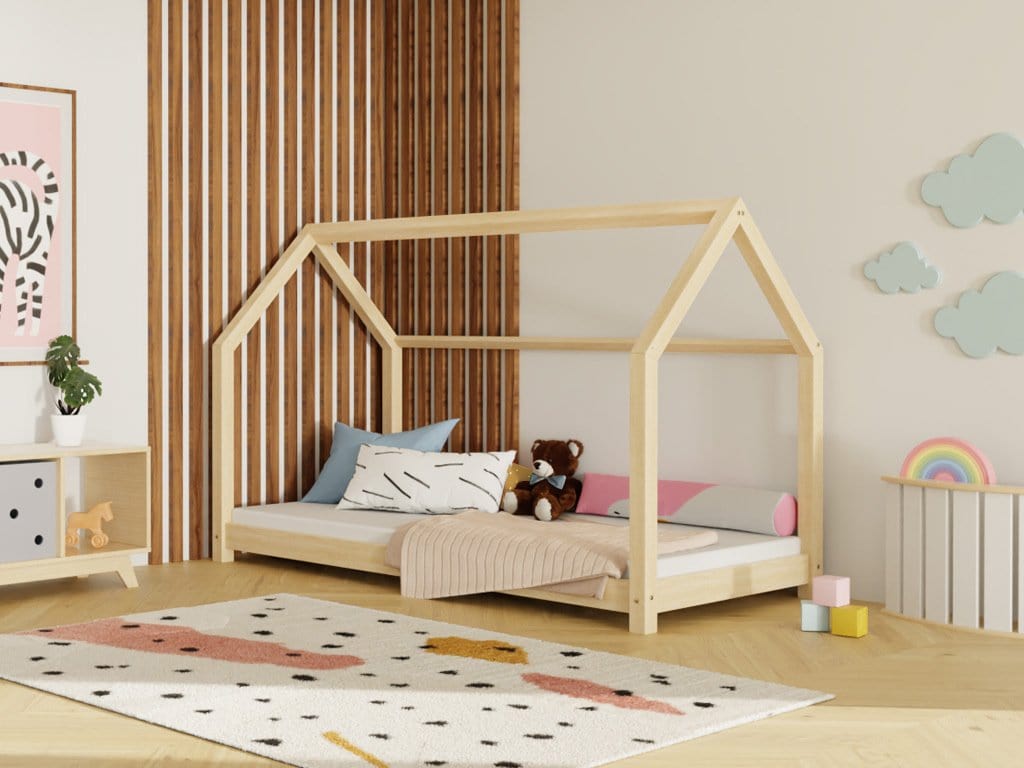 BENLEMI 70 * 160 cm / Bois Naturel Lit Montessori TERY