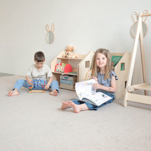 Smyles Pack Étagère + Bibliothèque Montessori Bois