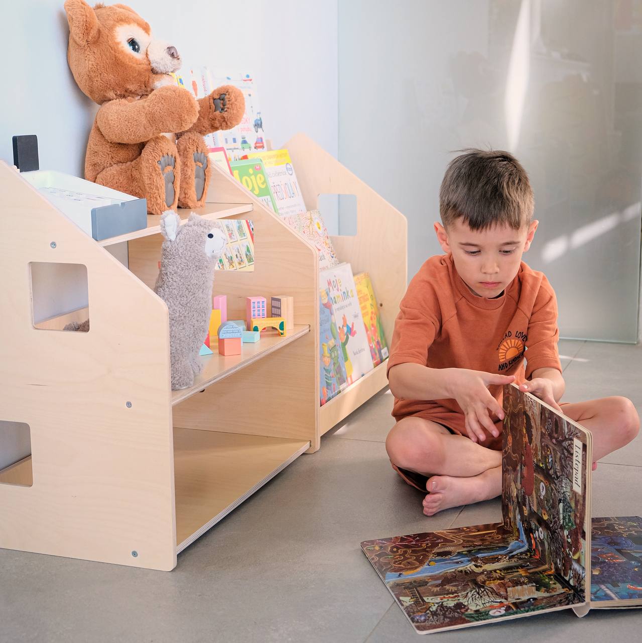 Smyles Pack Étagère + Bibliothèque Montessori Bois