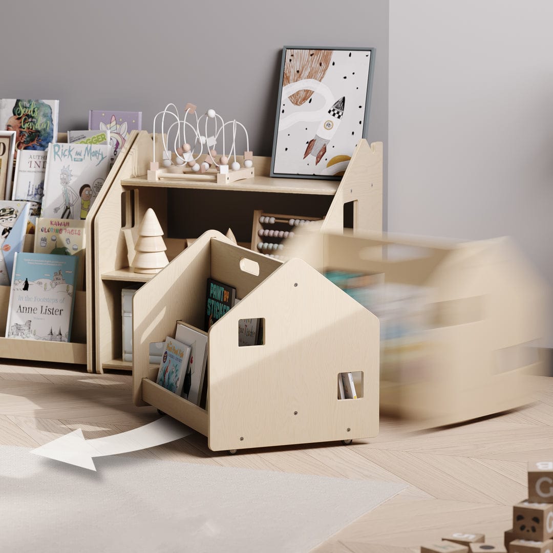 Smyles Petite Bibliotheque Montessori en bois