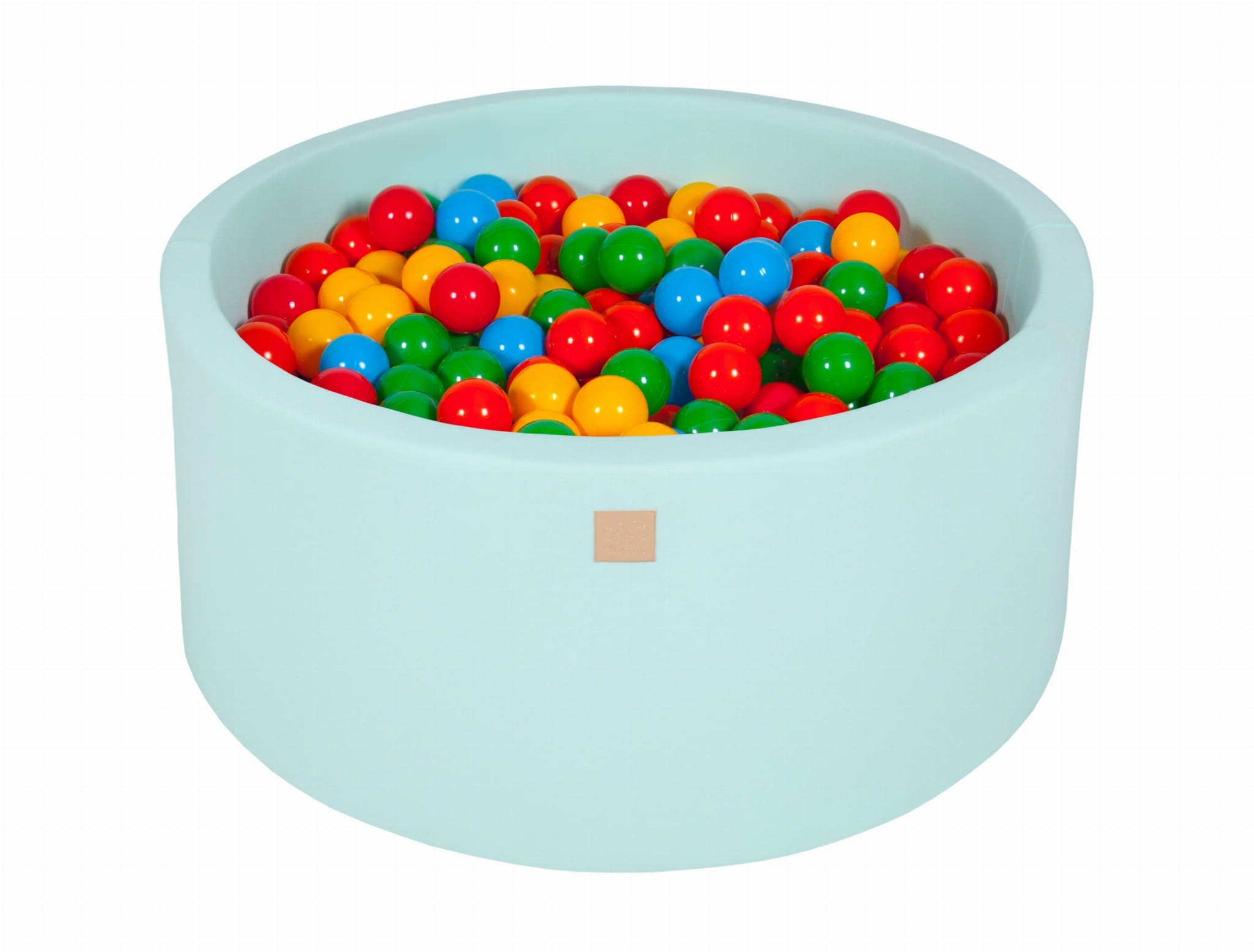 MeowBaby Jaune/Rouge/Vert Foncé/Orange/Bleu Piscine à balles Ronde Coton Menthe Avec 300 balles