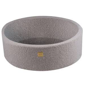 MeowBaby Pas de balles Piscine à balles Ronde Tissu Bouclé Gris