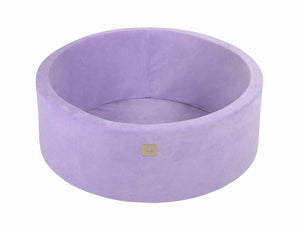 MeowBaby Pas de balles Piscine à balles Ronde Velours Lilas Avec 200 balles