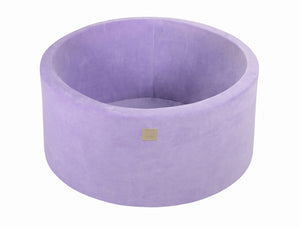 MeowBaby Pas de balles Piscine à balles Ronde Velours Lilas Avec 300 balles