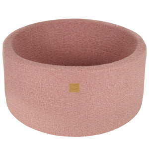 MeowBaby Pas de balles Piscine à balles Rounde Tissu Bouclé Rose, 90x40 cm