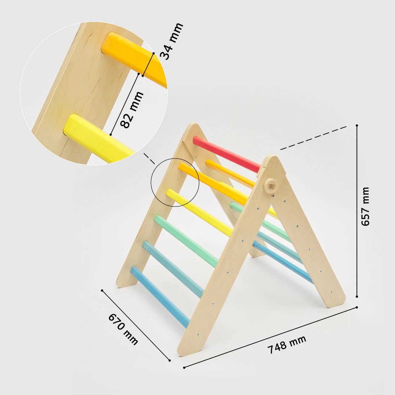 Smyles Triangle de Pikler 3 en 1 "Arc en Ciel"