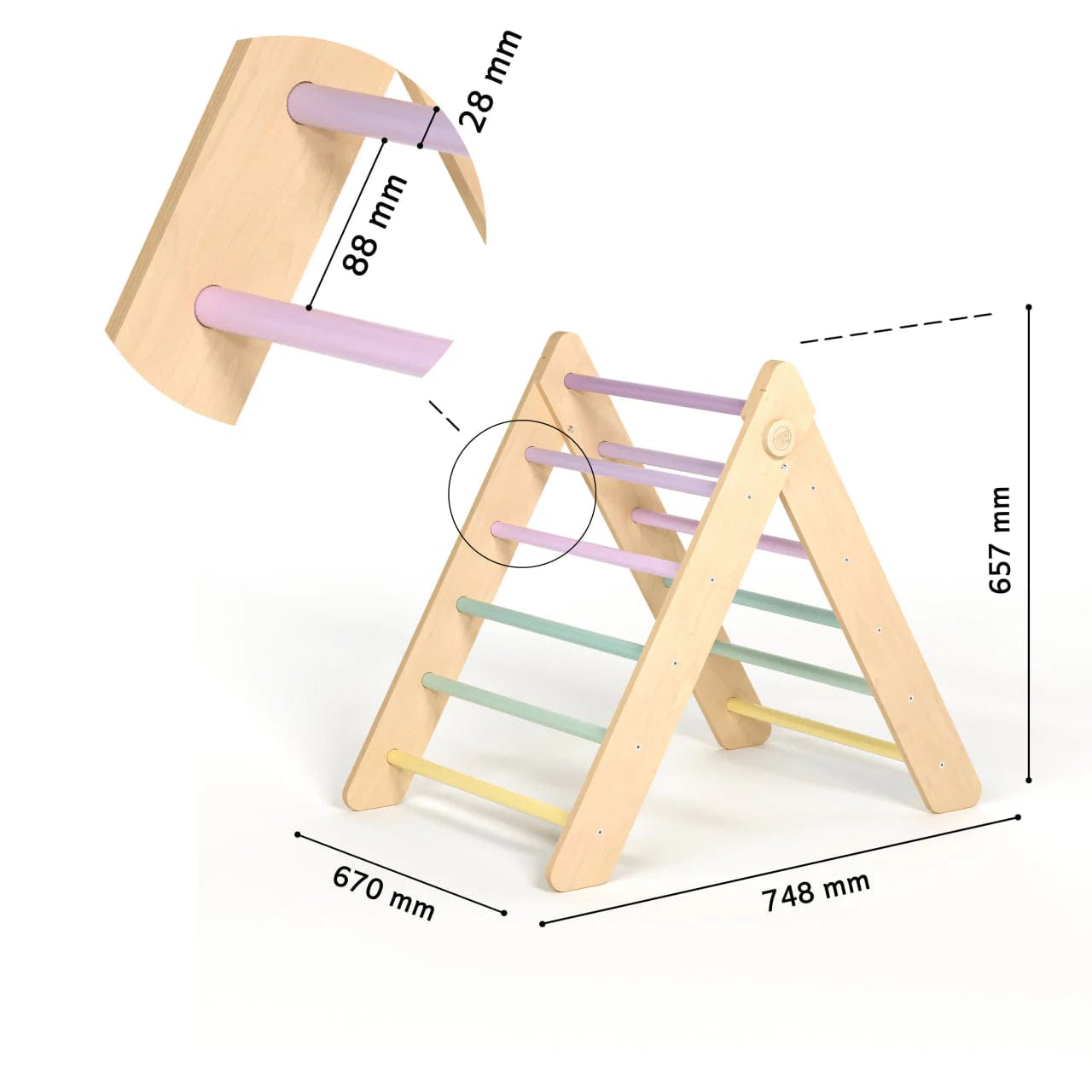 Smyles Triangle de Pikler 3 en 1 "Pastel"