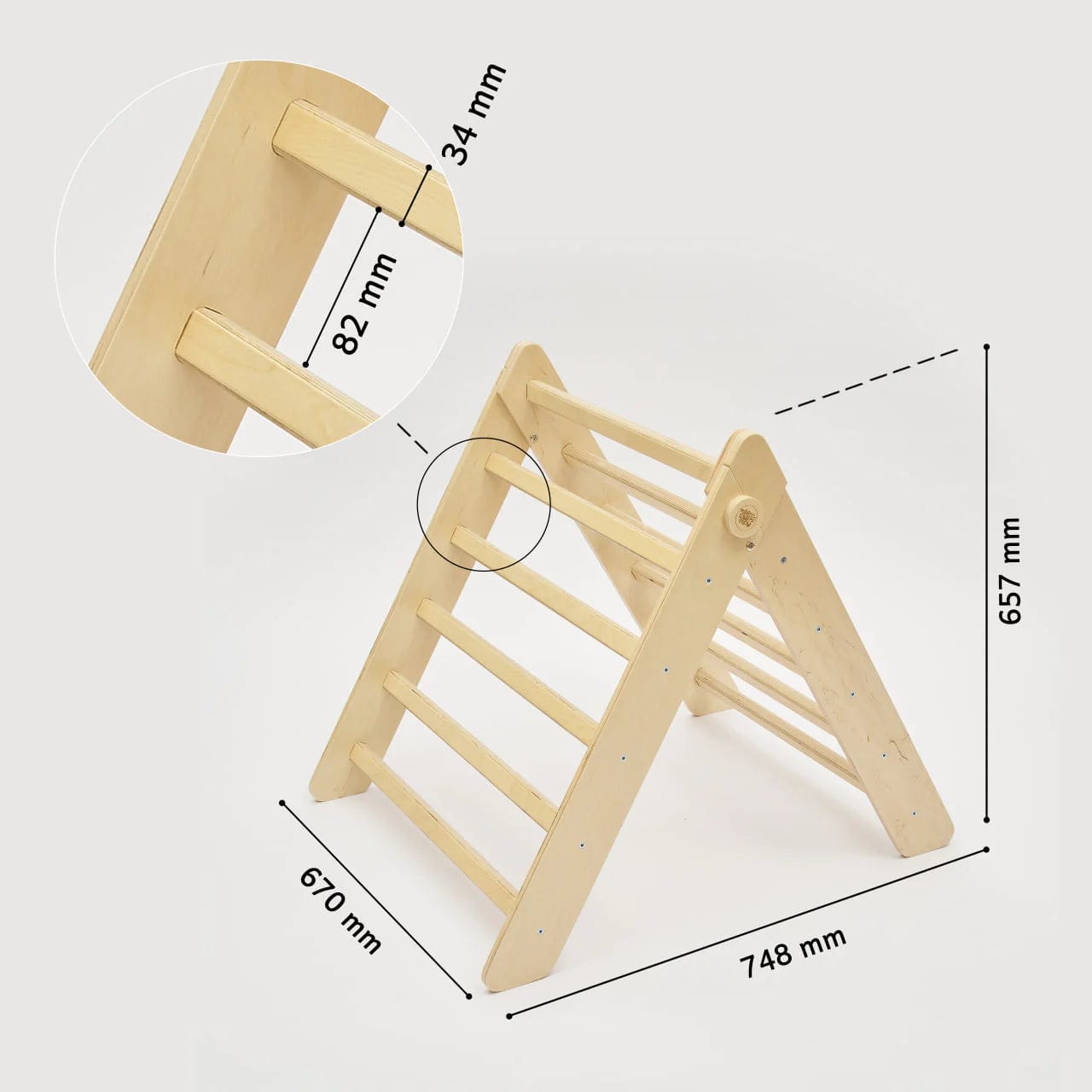 Smyles Triangle de Pikler Bois Naturel