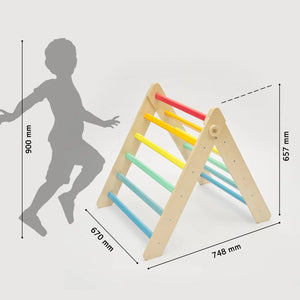 Smyles Triangle de Pikler Toboggan Arc en Ciel