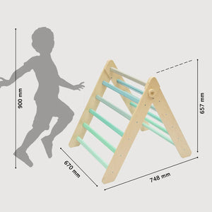 Smyles Triangle de Pikler Toboggan "Menthe"